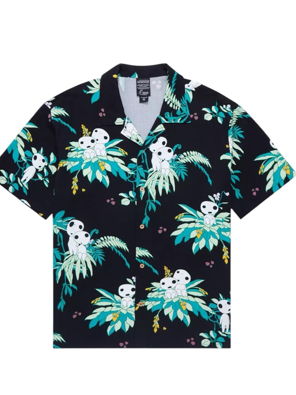 Studio Ghibli Princess Mononoke Kodama Allover Print Woven Button-up BoxLunch
